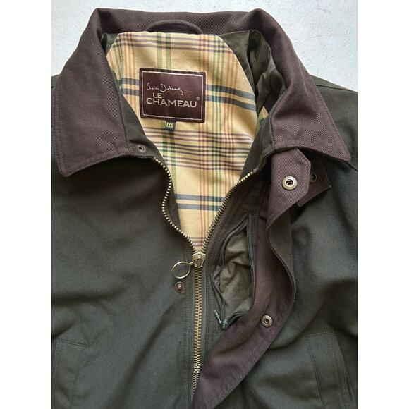 Le Chameau Men’s XXXL Hunting Field Jacket Coat Olive Green Cordura Plaid - Picture 5 of 16